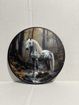 Majestic White and Black Horse Standing in A Stream - €14,87 EUR