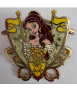 Disney Parks Shanghai Princess Jeweled Crest Belle Pin 2015 - $31.19 CAD