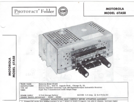 1956 Motorola 6TAS8 Universal Car Am Radio Photofact Service Manual Repair Sams - £7.72 GBP