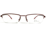 Christian Dior CD 3627 HJ3 Eyeglasses Frames Red Rectangular Half Rim 51... - $118.79