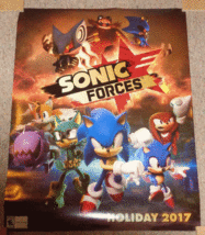 Sonic Forces Fire and Ice Promotional Poster for Nintendo 3DS Video Game - £19.91 GBP