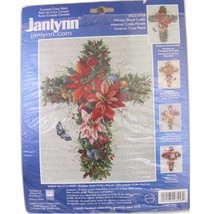 janlynn WINTER Floral Cross Counted Cross Stitch Kit 023 0558 Christmas ... - $22.72