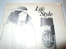 Vintage Life Style Hair Spray Print Magazine Advertisement 1971 - $3.99