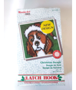 Caron WonderArt Latch Hook Kit Pillow Wall Hanging Christmas Beagle Art ... - €9,36 EUR
