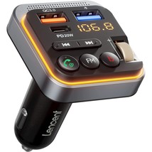 Bluetooth 5.0 Fm Transmitter For Car, [Pd 20W + Qc 3.0] Usb Charger Music Radio  - £28.30 GBP