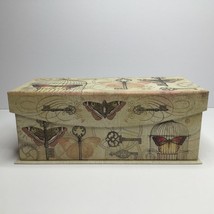 Organizing Essentials Decorative Storage Trinket Box Butterfly Key 11x5.5x4 - £31.59 GBP