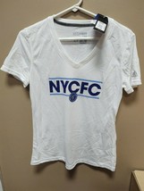 New Adidas MLS New York FC Whtie Ultimate V Neck Shirt Ladies Sz Small 4... - £11.20 GBP