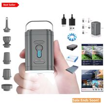 Compact Cordless Air Pump with LED Light – Fast Inflate/Deflate for Camping - $43.51