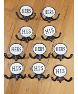 5 PAIRS COAT HOOKS HIS AND HERS BATH TOWEL RESALE RESELL MARKET *PAINT F... - $557.91 MXN