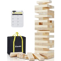 X-Large Size Tumble Tower, Wooden Block Game With Scoreboard&amp;Carrying Bag, Indoo - £102.02 GBP