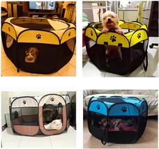 Foldable Dog Playpen, Exercise Kennel Dog Tent for Dogs/Cats/Rabbits + Free Carr - £38.95 GBP