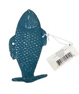 Blue Fish Cast Iron Kitchen Bathroom Wall Coat Towel Hook - £10.95 GBP