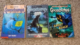 3 Goosebumps Books Deep Trouble (1994); Werewolf (1993); Ghost beach (2010) - £9.47 GBP