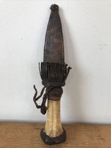 Antique African Sudanese Tribal Hadenoa Dagger Knife Tribal Leather Shea... - £157.26 GBP