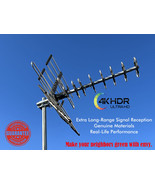 HDTV Outdoor Amplified TV Antenna Master Channel Digital HD 1080P 4K VHF UHF FM - £43.62 GBP