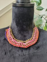 Women&#39;s Colorful Fashion Ethnic Beads Collar Choker Necklace - £19.81 GBP