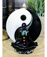 Chakra Yoga Avatar With Black And White Yin Yang Backflow Incense Cone H... - £22.97 GBP