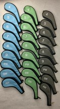 Designer 9pcs Golf Club Head Cover Wedge Iron Sleeve Protector Case High... - $14.44