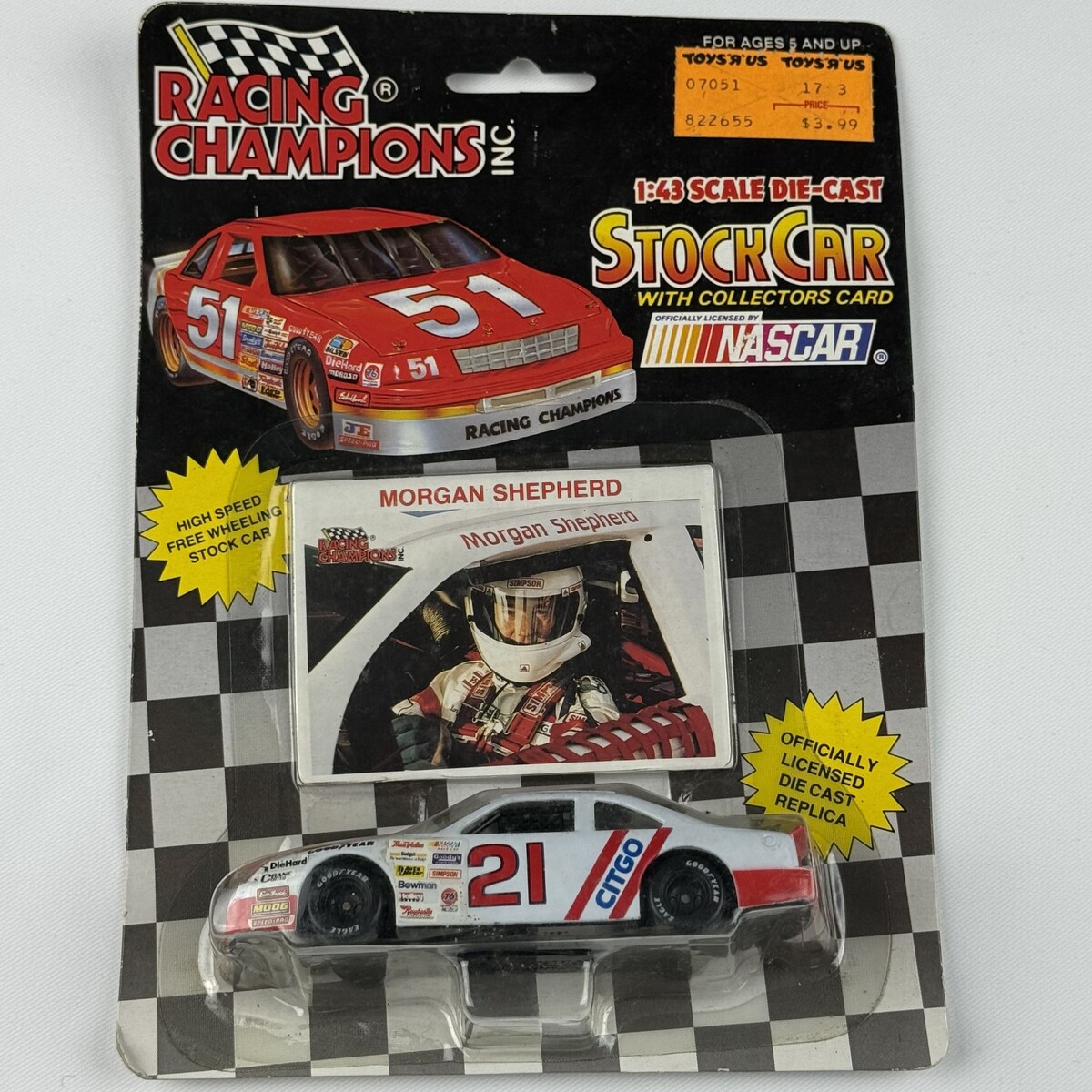 Racing Champions StockCar #21 Morgan Shepherd 1:43 NIB - $7.79