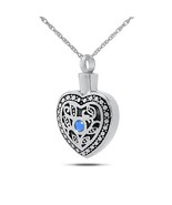 September w/ Sapphire Sterling Silver Pendant/Necklace Funeral Cremation... - $122.16 CAD