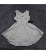 Lulus Dress Womens S White Sleeveless V Neck Criss Cross Back Classic Ou... - £23.52 GBP