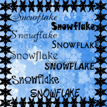 Snowflake-Digital ClipArt-Fonts-Art Clip-Gift Tag-T shirt-Jewelry-Notebook-Holid - £0.98 GBP