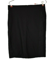 Focus 2000 Womens Size 4 Black Straight Pencil Skirt Black with Lace New - £15.90 GBP