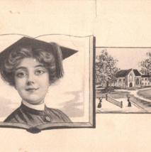 Graduation Girl Woman Volleyball 1910 Postcard Antique Vintage - £9.68 GBP