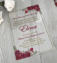 Acrylic Wedding Invites,10pcs Custom Acrylic Wedding Invitation,free des... - €27,61 EUR