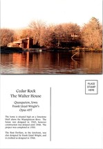 Iowa Quasqueton Cedar Rock Wapsipinicon River Boat Dock Frank Lloyd VTG Postcard - £7.44 GBP