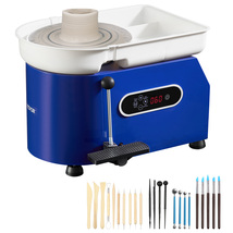 VEVOR Pottery Wheel 450W 11in 60-300RPM Handle/Pedal LCD Touch Screen Blue - $118.90