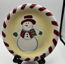 Plate  Cookies for Santa Cooks Club Edition Hand painted Snowman  8&quot; Diameter - £9.57 GBP