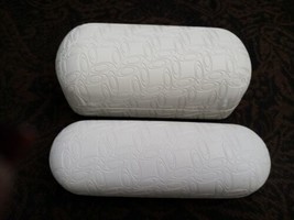 Oakley White Embossed Leatherette Hard Clamshell Sunglass Case 2pc Lot  - $39.60