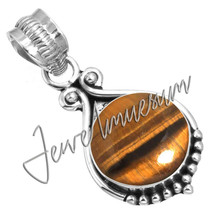 Traditional Jewelry Yellow Tiger Eye 925 Sterling Silver Pendant - £25.92 GBP