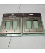 2-Allen + Roth ENDERBERY 2-Gang Champagne Bronze Double Decorator GFCI W... - €15,46 EUR