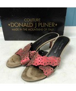 Donald J. Pliner KIND cinnamon red sandals with kitten heels women’s size 8 - $73.55 CAD