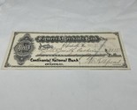 1909 Farmer&#39;s &amp; Merchant&#39;s Bank Check #20339 Continental National Bank  ... - $11.88