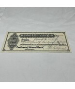 1909 Farmer&#39;s &amp; Merchant&#39;s Bank Check #20339 Continental National Bank  ... - $16.28 CAD