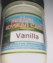 Molly&#39;s Soybean Vanilla Candle 8 oz Jar New - $18.83