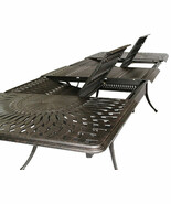 Outdoor dining table for 10 with umbrella hole and 30&quot; Lazy Susan patio - $3,266.57 CAD