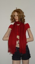 Scarf, shawl, scarves / alpaca shawl with tassel - $119.00