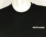 McDONALDS Restaurant Text Logo Employee Uniform Sweatshirt Black Size M ... - $30.26