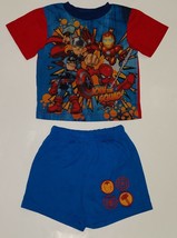 Super Hero Squad Pajamas Toddler 2T Spiderman Iron Man Thor Shirt Shorts PILLING - £8.04 GBP