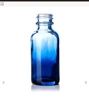 Lot of 24 Boston Round Flint Glass Bottles Round Bead Blue Gradation GPI... - $8.42