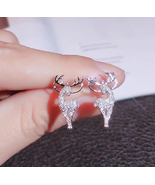 Crystal Reindeer Earrings - $20.54 CAD