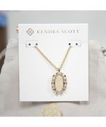 Kendra Scott Shanley Iridescent Crystal Gold Plated Short Pendant Neckla... - $63.86