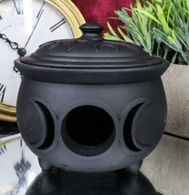 Wicca Triple Moon Goddess Cutout Cauldron Pot For Trinkets Crystals Holder - $34.99