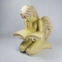 Large 12&quot; Angel Cherub Reading 1996 Angie Lin Chrisdon Vintage Painted Resin Woo - £39.95 GBP