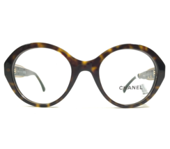 Chanel Eyeglasses Frames 3459 c.714 Brown Tortoise Gold Round 49-20-140 - £283.17 GBP