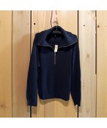 Talbots Women’s 1/4-Zip Pullover Sweater Navy Blue Size Large Gold Zippe... - €32,52 EUR